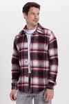 Erkek Slim Fit Dar Kesim Kareli Kışlık Oduncu Gömlek