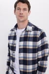 Erkek Slim Fit Dar Kesim Kareli Kışlık Oduncu Gömlek