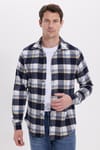 Erkek Slim Fit Dar Kesim Kareli Kışlık Oduncu Gömlek