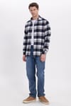 Erkek Slim Fit Dar Kesim Kareli Kışlık Oduncu Gömlek