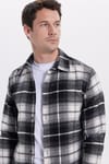 Erkek Slim Fit Dar Kesim Kareli Kışlık Oduncu Gömlek