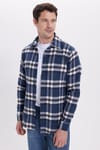 Erkek Slim Fit Dar Kesim Kareli Kışlık Oduncu Gömlek