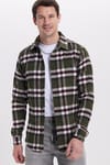 Erkek Slim Fit Dar Kesim Kareli Kışlık Oduncu Gömlek