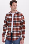 Erkek Slim Fit Dar Kesim Kareli Kışlık Oduncu Gömlek
