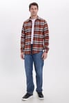 Erkek Slim Fit Dar Kesim Kareli Kışlık Oduncu Gömlek