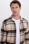 Erkek Slim Fit Dar Kesim Kareli Kışlık Oduncu Gömlek