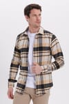 Erkek Slim Fit Dar Kesim Kareli Kışlık Oduncu Gömlek