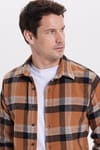 Erkek Slim Fit Dar Kesim Kareli Kışlık Oduncu Gömlek