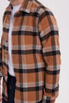 Erkek Slim Fit Dar Kesim Kareli Kışlık Oduncu Gömlek