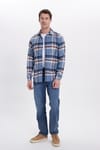 Erkek Slim Fit Dar Kesim Kareli Kışlık Oduncu Gömlek