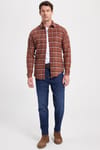 Erkek Slim Fit Dar Kesim Kareli Kışlık Oduncu Gömlek