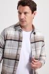 Erkek Slim Fit Dar Kesim Kareli Kışlık Oduncu Gömlek