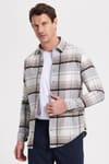 Erkek Slim Fit Dar Kesim Kareli Kışlık Oduncu Gömlek