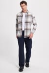 Erkek Slim Fit Dar Kesim Kareli Kışlık Oduncu Gömlek