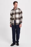 Erkek Slim Fit Dar Kesim Kareli Kışlık Oduncu Gömlek