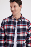 Erkek Slim Fit Dar Kesim Kareli Kışlık Oduncu Gömlek