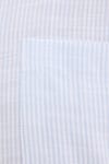 Erkek Slim Fit Dar Kesim %100 Pamuk Düğmeli Yaka Çizgili Uzun Kollu Cepli Keten Efektli Mavi Gömlek