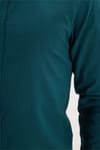 Erkek Slim Fit Dar Kesim %100 Pamuk Düğmeli Yaka Flam Keten Yeşil Gömlek