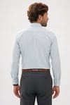 Erkek Slim Fit Dar Kesim Uzun Kollu %100 Pamuk Keten Efektli Düğmeli Yaka Rahat Gömlek