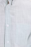Erkek Slim Fit Dar Kesim Uzun Kollu %100 Pamuk Keten Efektli Düğmeli Yaka Rahat Yeşil Gömlek