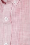 Erkek Slim Fit Dar Kesim Uzun Kollu %100 Pamuk Keten Efektli Düğmeli Yaka Rahat Gömlek
