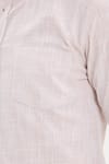 Erkek Slim Fit Dar Kesim Uzun Kollu %100 Pamuk Keten Efektli Düğmeli Yaka Rahat Bej Gömlek