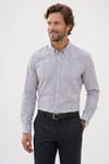 Erkek Slim Fit Dar Kesim Uzun Kollu %100 Pamuk Keten Efektli Düğmeli Yaka Rahat Gömlek