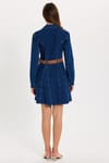 KADIN VOLANLI KEMERLİ 3418 DENIM ELBİSE