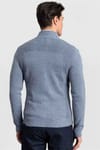 Slim Fit Dar Kesim Kendinden Desenli Düğmeli Kalın Erkek Hırka