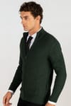 Slim Fit Dar Kesim Kendinden Desenli Erkek Hırka