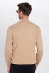 Erkek Slim Fit Dar Kesim Dik Yaka Fermuarlı Düz Hırka
