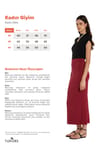 Kadın Standart Fit Modal Kumaş Bordo Maxi Boy Etek