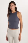 Kadın Slim Fit Halter Yaka Modal Kumaş Antrasit Atlet