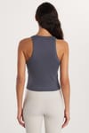 Kadın Slim Fit Halter Yaka Modal Kumaş Antrasit Atlet