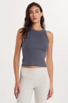 Kadın Slim Fit Halter Yaka Modal Kumaş Antrasit Atlet