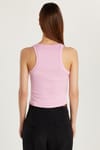 Kadın Slim Fit Halter Yaka Modal Kumaş Pembe Atlet