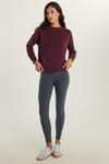 Kadın Süper Slim Beli Lastikli İnterlok Standart Boy Normal Bel Antrasit Tayt
