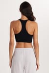 Kadın Slim Fit Dar Kesim Askılı U Yaka Siyah Atlet