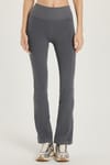 Kadın Slim Fit Dar Kesim Fitilli Dar Paça Gri Pantolon