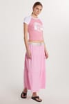 Kadın Regular Fit Pamuklu Düz Pembe Etek