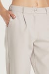 Kadın Relax Fit Rahat Kesim Cepli Geniş Paça Gri Pantolon
