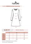 Kadın Slim Fit Dar Kesim Uzun Kol Bisiklet Yaka Düz Gri Elbise