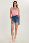 KADIN PAÇA KATLAMALI SHORT 8013