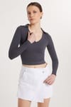 KADIN BLUZ V  YAKA ÇİZGİLİ MS0000322