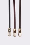 Kadın Gold Tokalı 110 cm 3'lü Set Siyah-Bordo-Kahverengi Kemer
