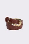 Kadın 2.5 cm 3'lü Set Siyah-Bordo-Kahverengi Kemer