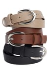 WOMAN BELT ARTIFICIAL LEATHER THREE PIECES 3 CM - KEMER