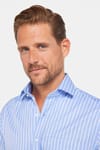 Klasik Fit Uzun Kollu Pamuklu Kolay Ütü Çizgili Erkek Gömlek