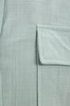 Erkek Regular Fit Klasik Kesim Oversize %100 Pamuk Keten Doku Çift Cep Yeşil Gömlek