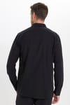 Erkek Regular Fit Klasik Kesim Oversize %100 Pamuk Keten Doku Çift Cep Siyah Gömlek